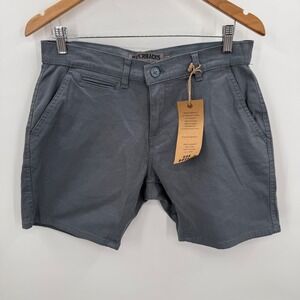 Paperbacks Mens Chino Shorts Size 30 Grey Stretch Cotton Vintage Dye New